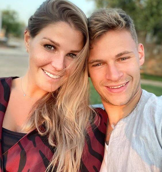 Anja Kimmich's son, Joshua Kimmich with his girlfriend.